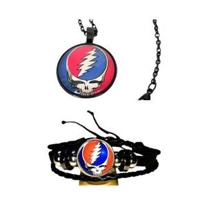 Grateful Dead Matching Necklace & Bracelet Set NWOT